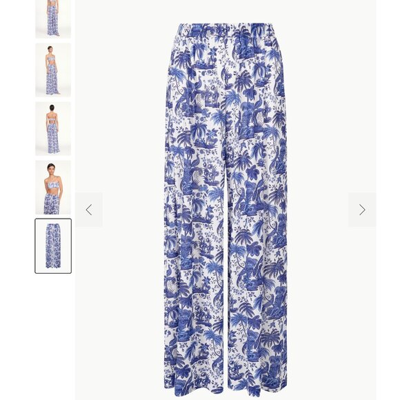STAUD MARZA PANT BLUE TOILE XL - Picture 1 of 13